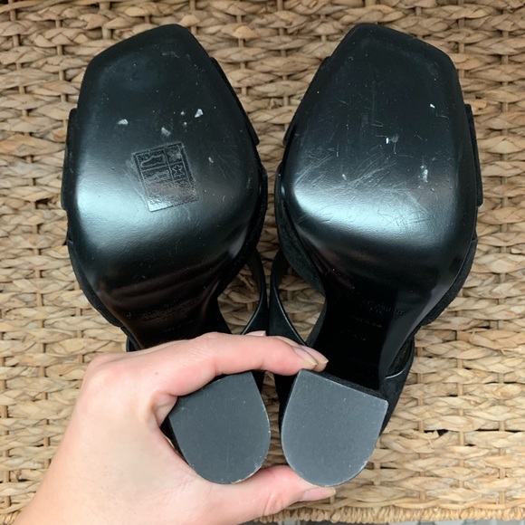 NWT Saint Laurent Jodie Suede Block Heels size 38 - Picture 7 of 7